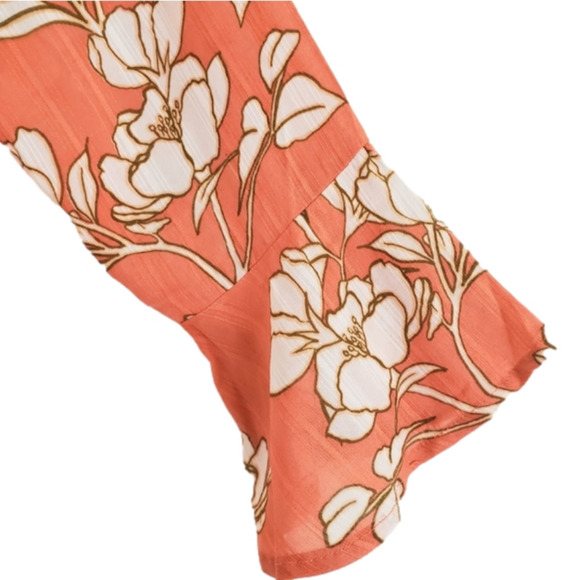 Minkpink's Lovina Wrap Style Mini Dress Coral Pink Floral Print Size M… - Picture 8 of 16